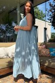 Gabriella Tie Shoulder Dress Wedgewood Blue